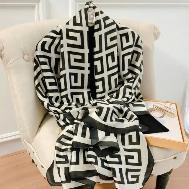 Silk Scarf Luxury Design Print from Paris