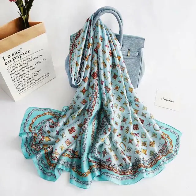 Silk Scarf Luxury Design Print from Paris